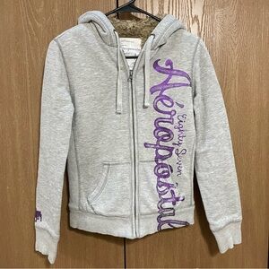 🚫SOLD🚫 Aeropostale Fur Lined Zipup Hoodie